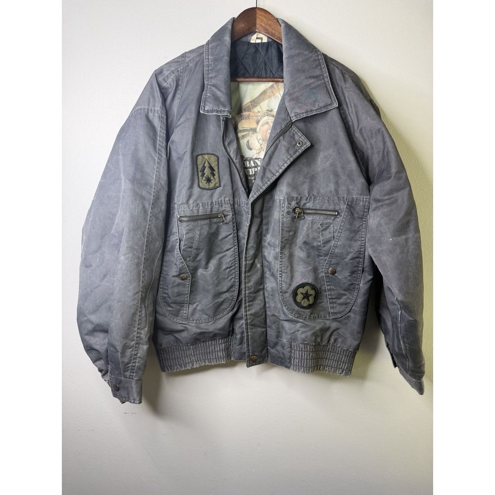 Vintage  Urban Equipment Nylon WWII Style Puffer‎ Jacket Size medium